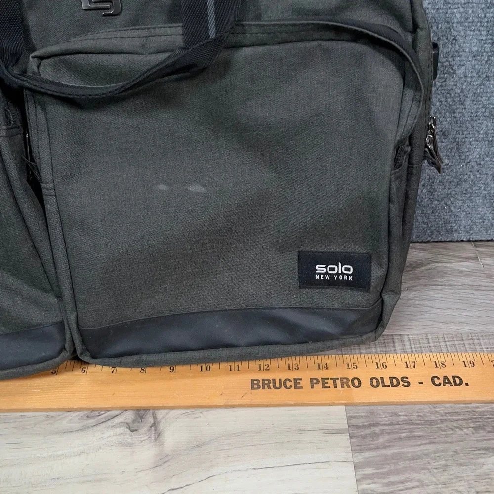 Solo New York Duane Hybrid Briefcase Backpack‎ Mens Large Laptop Tablet Gray